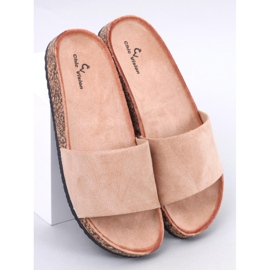 Freys Chanclas corcho caqui beige 1