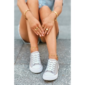 Zapatillas bajas clásicas de material para mujer Beige oscuro Lennabella 3