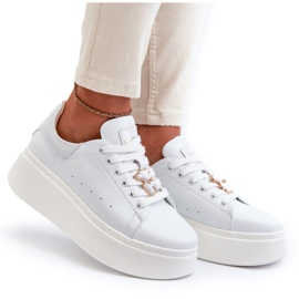Zapatillas Mujer Piel Plataforma Con Osito Blanco Vinceza 66641 15