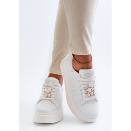 Zapatillas Mujer Piel Plataforma Con Osito Blanco Vinceza 66641 10
