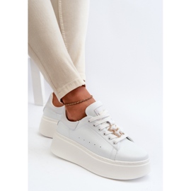 Zapatillas Mujer Piel Plataforma Con Osito Blanco Vinceza 66641 12