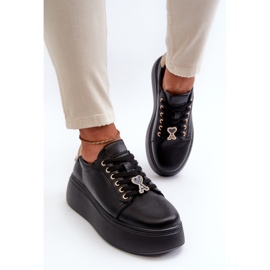 Deportivas Mujer de Piel con Plataforma Negro Vinceza 66700 9