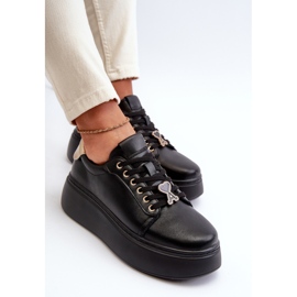 Deportivas Mujer de Piel con Plataforma Negro Vinceza 66700 12