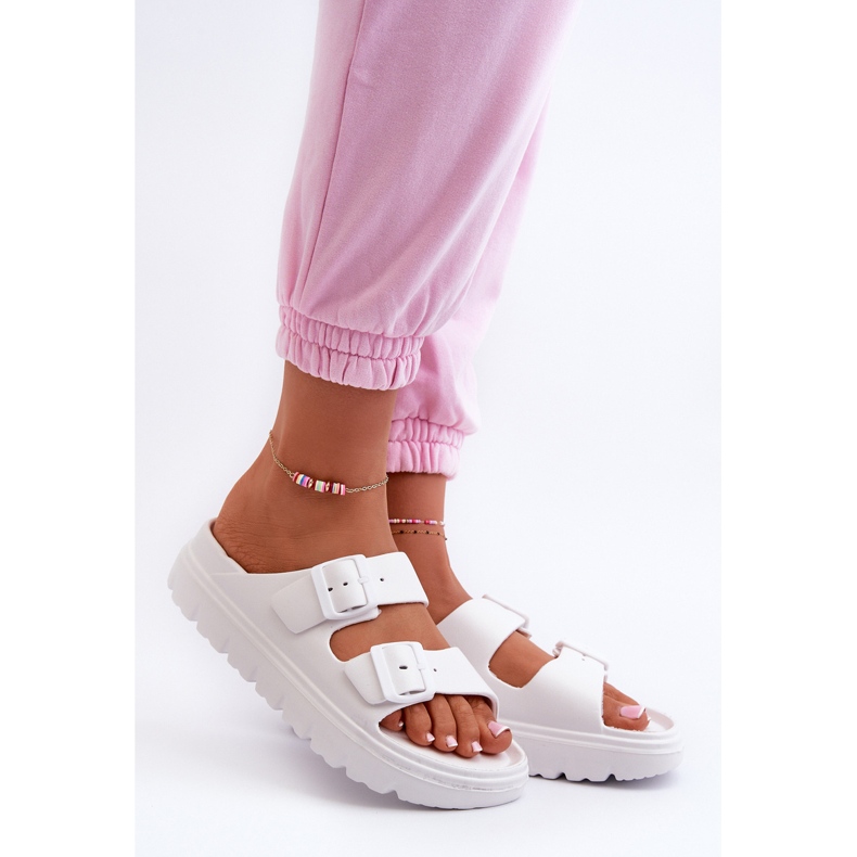 Chanclas de Mujer de Espuma con Plataforma Blanco Melorea 1 Chanclas de Mujer de Espuma con Plataforma Blanco Melorea 1
