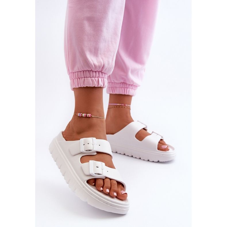 Chanclas de Mujer de Espuma con Plataforma Blanco Melorea 2 Chanclas de Mujer de Espuma con Plataforma Blanco Melorea 2