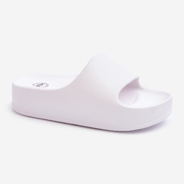 Chanclas con plataforma de espuma Airaplea para mujer, color blanco 3