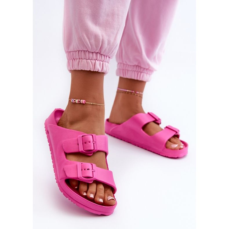 Chanclas De Mujer De Espuma Con Hebillas Fucsia Luciene rosado 2 Chanclas De Mujer De Espuma Con Hebillas Fucsia Luciene rosado 2