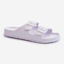 Chanclas de mujer de espuma con hebillas blanco Luciene 3