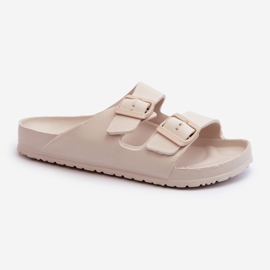 Chanclas De Mujer De Espuma Con Hebillas Beige Luciene 3