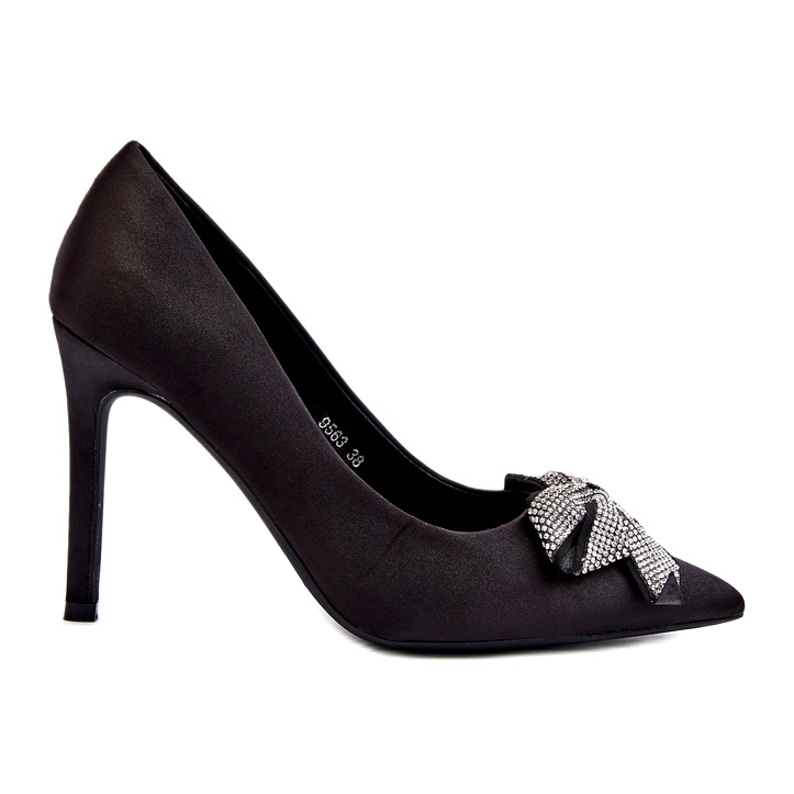 Sweet Shoes Tacones altos Fairine negros con lazo 3