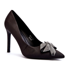 Sweet Shoes Tacones altos Fairine negros con lazo 2