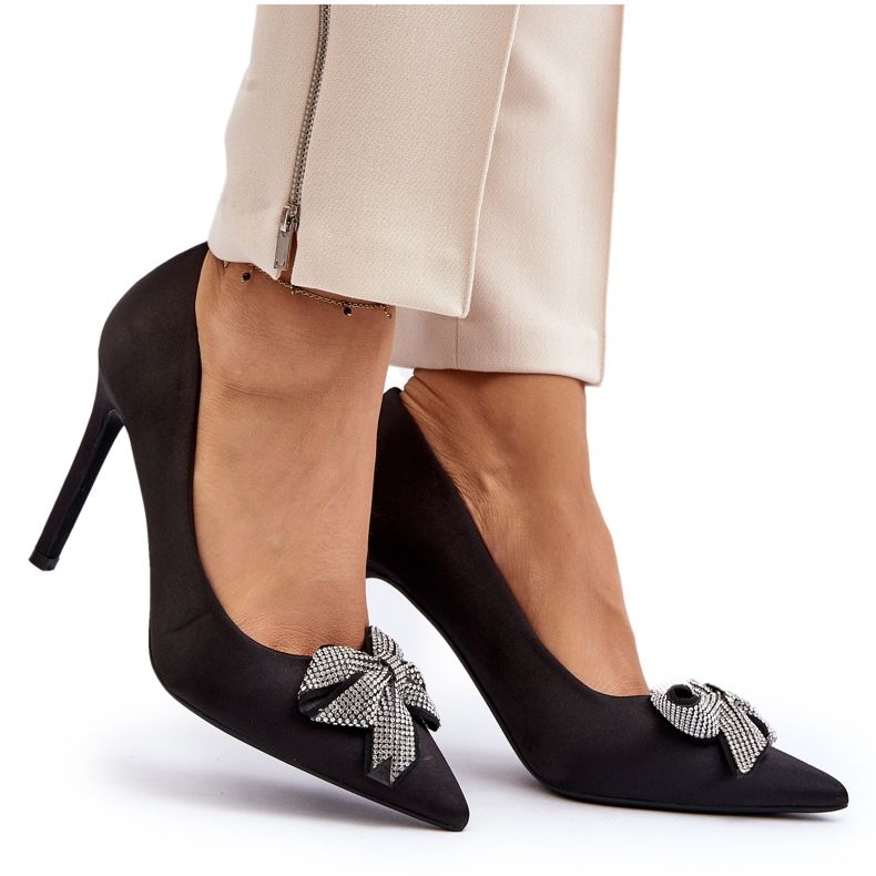 Sweet Shoes Tacones altos Fairine negros con lazo 6