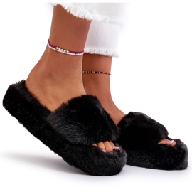Pantuflas de Mujer de Pelo Negro Stepia 4 Pantuflas de Mujer de Pelo Negro Stepia 4