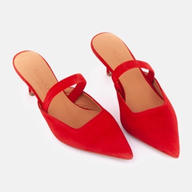 Marco Shoes Las chanclas de Emilian rojo 5