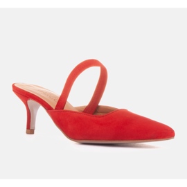 Marco Shoes Las chanclas de Emilian rojo 3