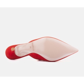 Marco Shoes Las chanclas de Emilian rojo 7