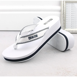Chanclas de cuña para mujer, blanco Big Star NN274A726 4