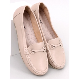 Mocasín clásico con plantilla de piel Debell Beige 1