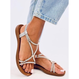 Sandalias Malcuis Plata suaves y cómodas 4