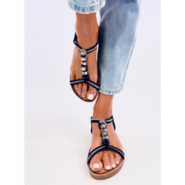 Isabey Sandalias negras decoradas con circonitas. negro 2