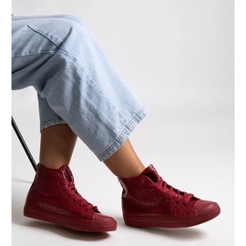 Zapatillas altas rojas caladas de Madala rojo 1 Zapatillas altas rojas caladas de Madala rojo 1