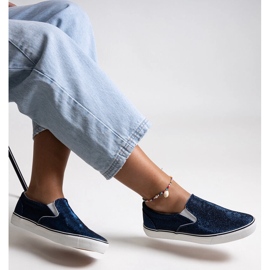 Zapatillas brillantes azul marino de Lublubah 2