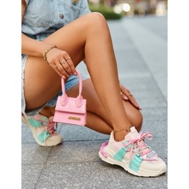 Zapatos deportivos de moda con cordones para mujer ¡Rosa-Menta Chillout! beige 2