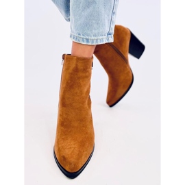 Camel TX-1873 Botas de tacón ancho camel marrón 1