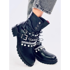 Botas militares con cadena Luba Negro 4