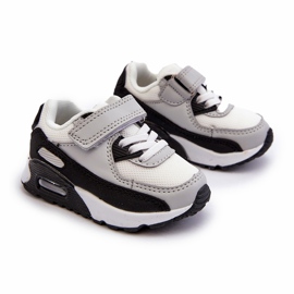 Zapatillas deportivas deportivas velcro gris 1