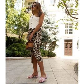 Mules tacón bajo Cantara rosa 1