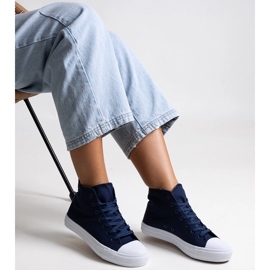 Bez marki Zapatillas altas azul marino de Ghanem 1