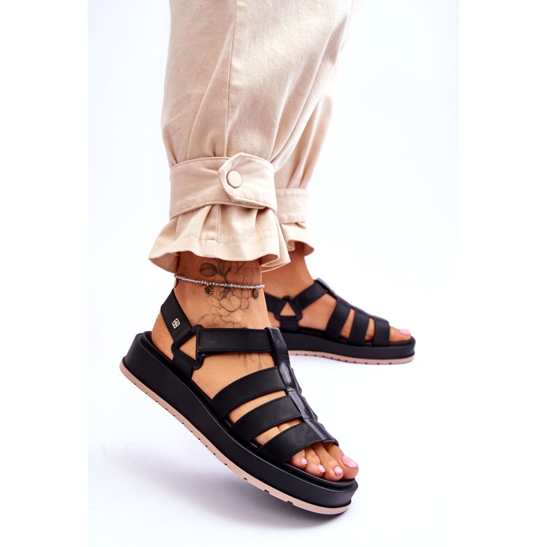 Sandalias Veganas Velcro Mujer ZAXY JJ285017 negro 2