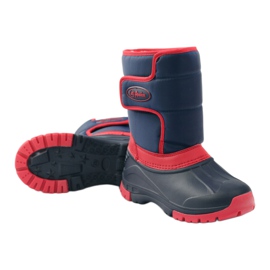 American Club Botas de invierno superligeras americanas rojo azul marino 3