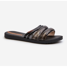 Chanclas Mujer Planas De Goma 26727 Ipanema Puffer Tiras Fem Negro 3