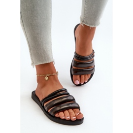 Chanclas Mujer Planas De Goma 26727 Ipanema Puffer Tiras Fem Negro 4
