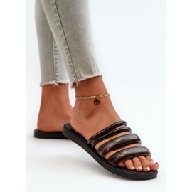 Chanclas Mujer Planas De Goma 26727 Ipanema Puffer Tiras Fem Negro 5