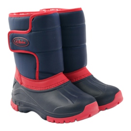 American Club Botas de invierno superligeras americanas rojo azul marino 4