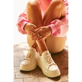 Zapatillas Mujer Piel Plataforma Con Osito Blanco Vinceza 66641 3