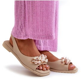 Sandalias Mujer Con Adornos S.Barski KV27-004 Beige 10