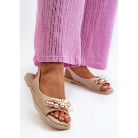 Sandalias Mujer Con Adornos S.Barski KV27-004 Beige 3