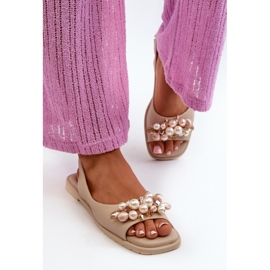 Sandalias Mujer Con Adornos S.Barski KV27-004 Beige 5