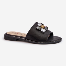 Chanclas de Mujer Con Adornos S.Barski KV27-031 Negro 5