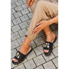Chanclas de Mujer Con Adornos S.Barski KV27-031 Negro 2