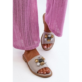 Chanclas Mujer Con Adornos S.Barski KV27-031 Beige 4