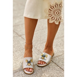 Chanclas Mujer Con Adornos S.Barski KV27-031 Beige 6