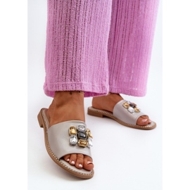 Chanclas Mujer Con Adornos S.Barski KV27-031 Beige 2