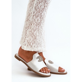 Chanclas Mujer Elegantes Brillantes Con Decoración S.Barski KV27-050 Plata 3
