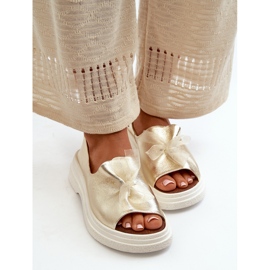 Zazoo 2939 Sandalias Mujer Piel Con Lazo, Dorado 7