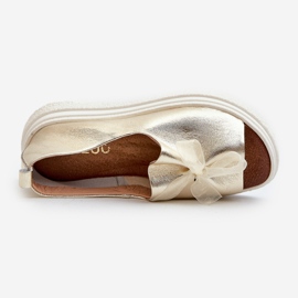 Zazoo 2939 Sandalias Mujer Piel Con Lazo, Dorado 1